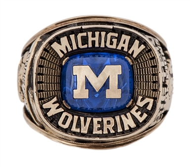 1978 Michigan Wolverines Football Big 10 Championship Players Ring - Chuck Christian